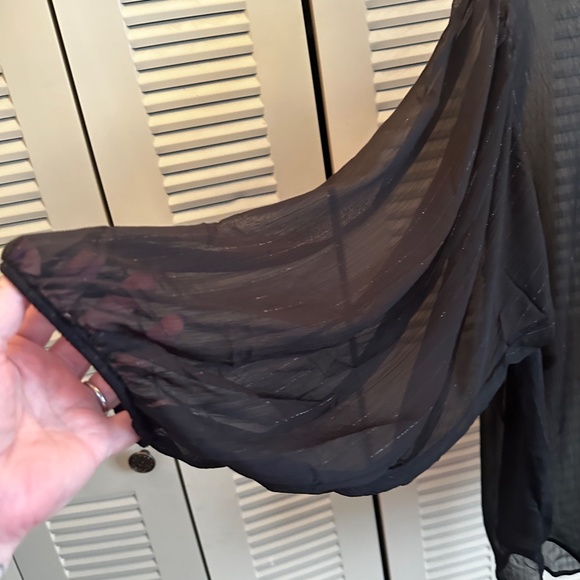 Torrid Chiffon Lurex Button-Up Blouse Size 3X - Picture 8 of 8